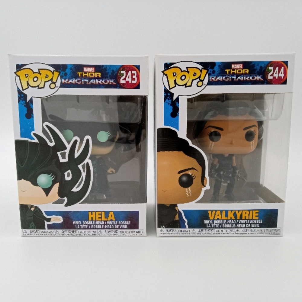 Funko Pop Thor Ragnarok Hela #243 And Valkyrie #244